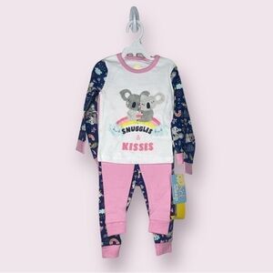 *NEW* Sol Sleep Baby Girls & Toddlers Pajama Set Pink/Blue Koala Size 18 months